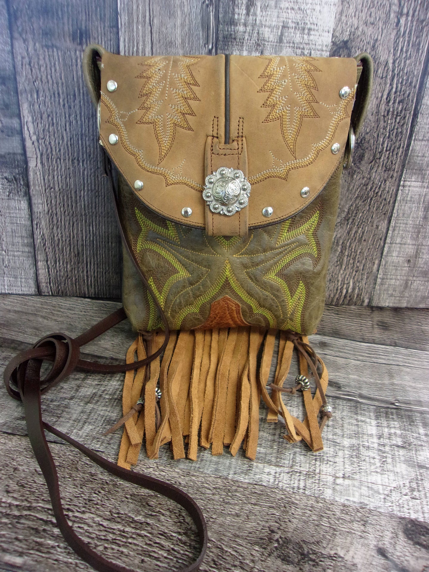 Small Cowboy Boot Purse with Fringe sm301